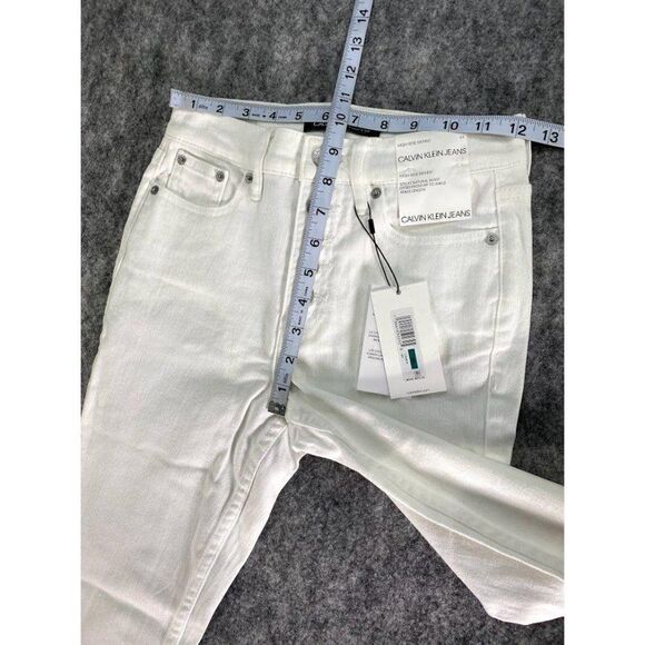 Calvin Klein Ankle Jeans‎ 24 XS White Raw-Hem - Picture 5 of 11